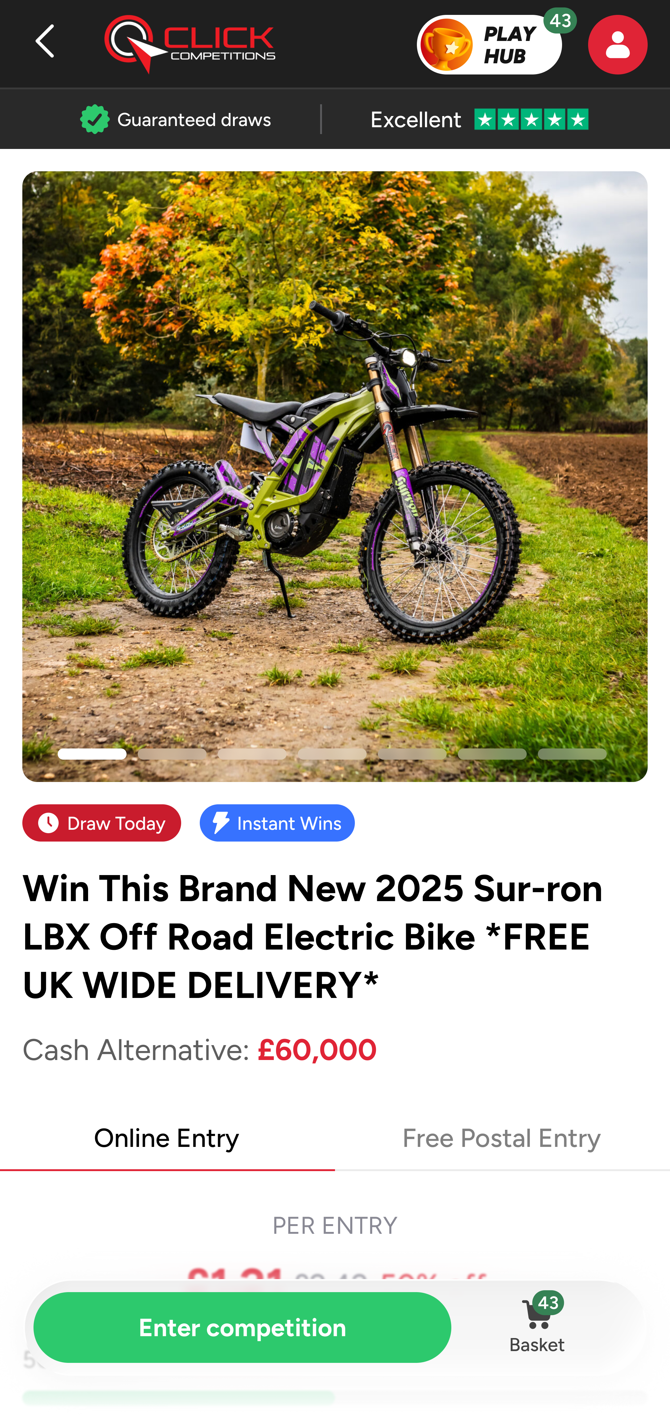 Competition entry after: sticky enter, Instant Wins, tabs